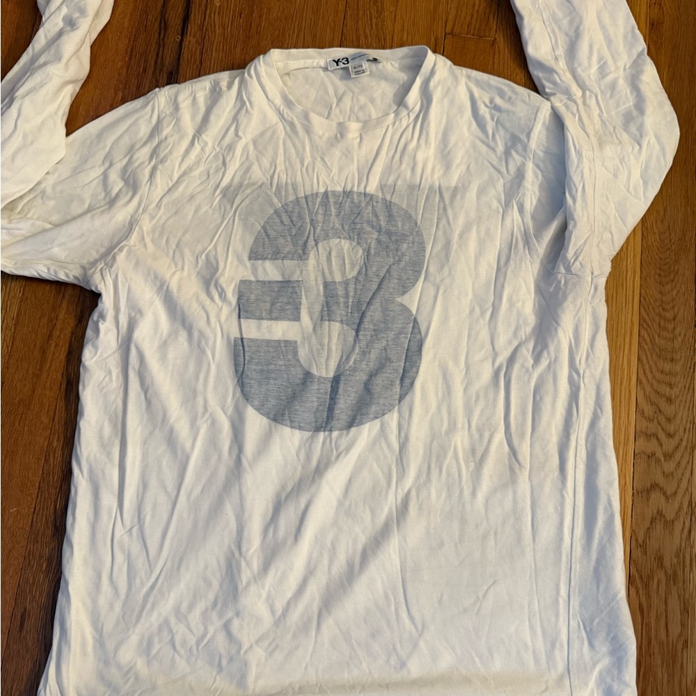 Y-3 White and Gray Men's Shirt
